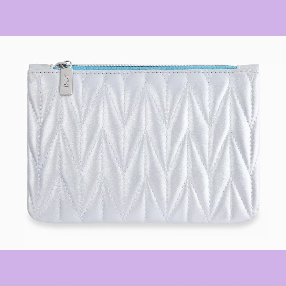 3 for $16 - NEW Ipsy Silver Quilted Cosmetic Bag - Picture 2 of 11